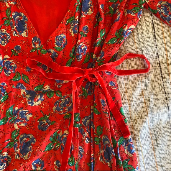 Orange Zara floral wrap dress with built in shorts - Picture 4 of 9